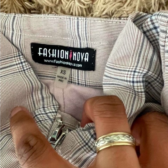 Chic Plaid Dress with Ruffle Detail - Picture 2 of 2